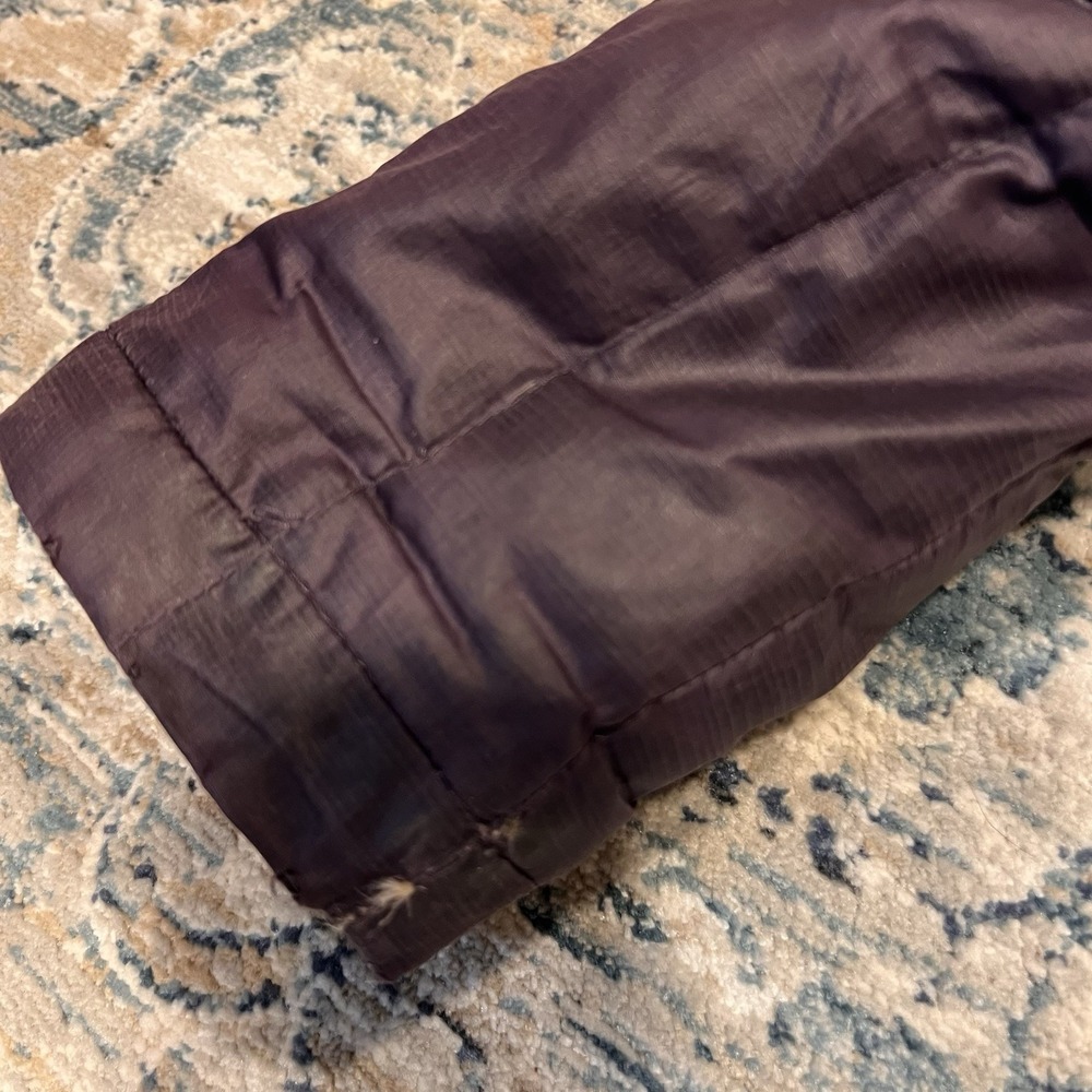 North Face Jacket Womens Medium Purple Hooded 600 Down Puffer Coat Winter Zip - Picture 9 of 12